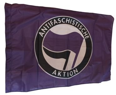 Flag "Antifascist Action / purple"